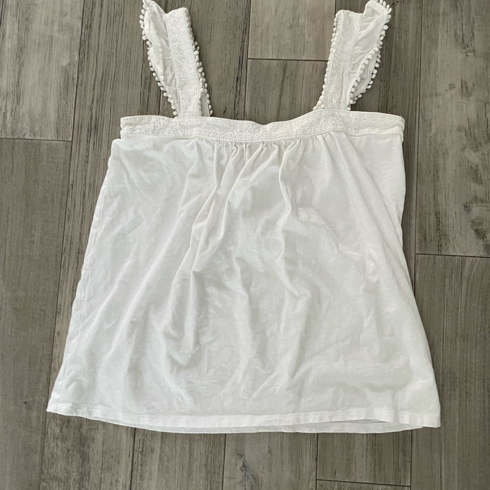 Loft eyelet white top in size M